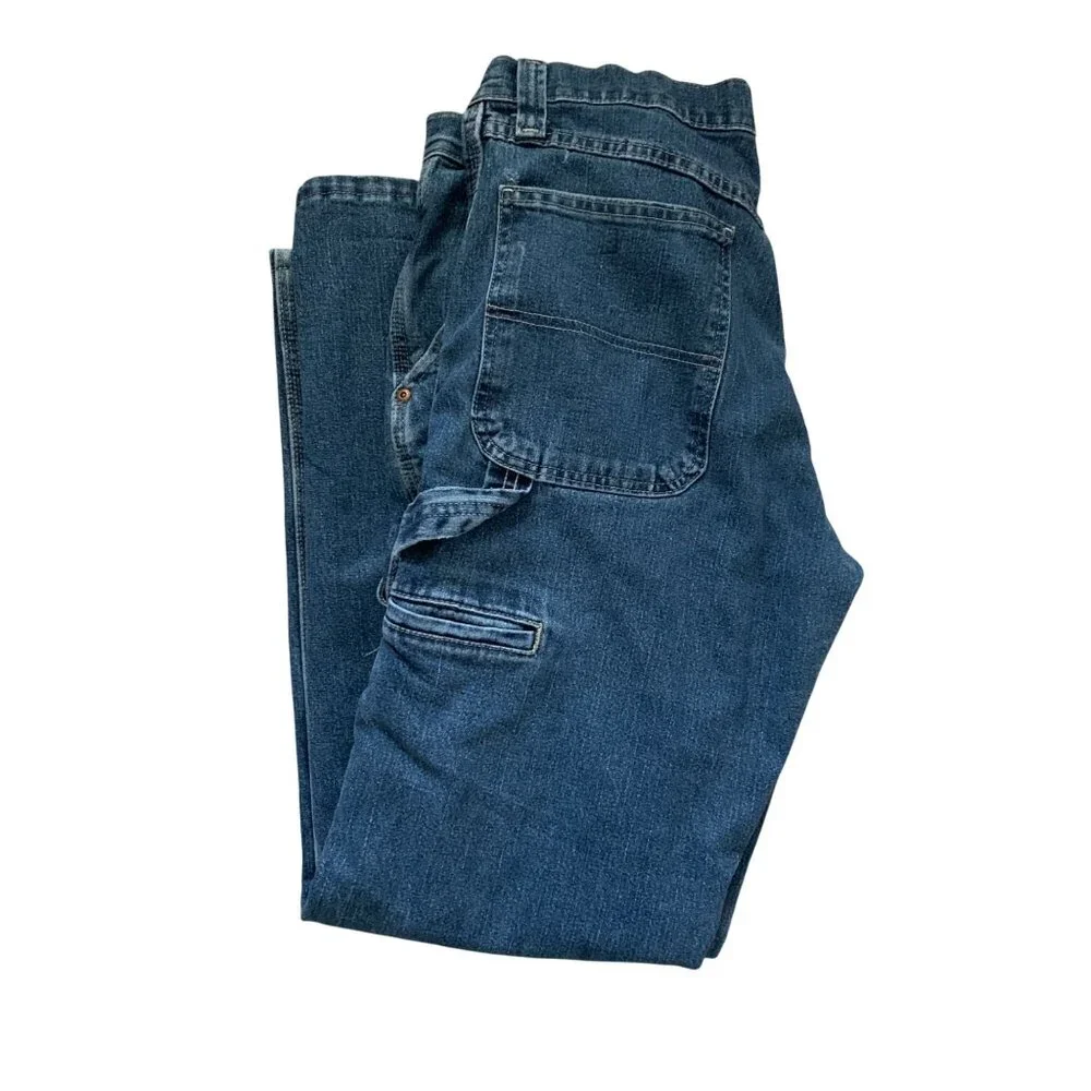 Vintage Y2K Wrangler Carpenter Jeans Men's‎ 34X32 Faded Utility Workwear Skater